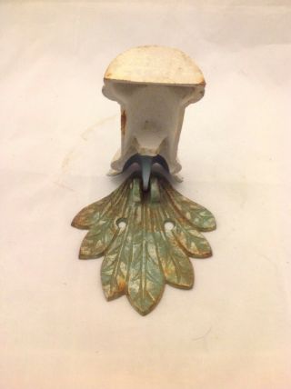Antique / Vintage Cast Iron Door Knocker Urn Flower Basket Hubley? 5