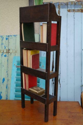 Vintage Arts And Crafts Small Open Bookcase ' Penguin Books ' Showcase 1930 ' s Chic 6