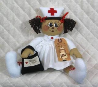 Primitive Raggedy " Nurse Annie " Doll Pattern 50 From Ginger Creek Crossing