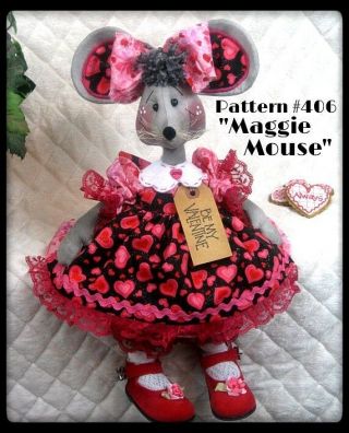 Primitive " Maggie Mouse " Pattern 406 From Ginger Creek Crossing