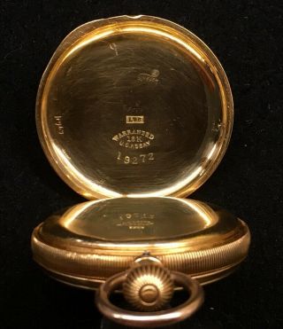 Antique 18k gold Elgin Pocket Watch 1887 Serial 2220025 Sz 6s 15 jewels 3