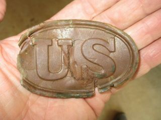 Civil War Relic Us Puppy Paw Belt Buckle / Plate Dug Stones River,  Tennessee