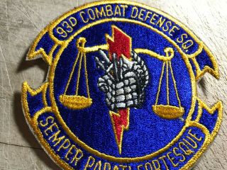 Cold War/Vietnam? US AIR FORCE PATCH - 93rd Combat Defense Squadron - USAF 4