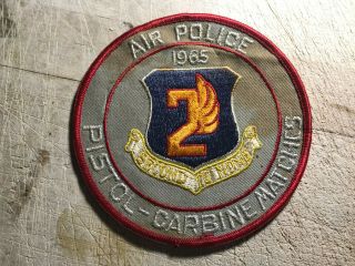 1965/vietnam Us Air Force? Patch - Air Police Pistol Carbine - Matches - Usaf