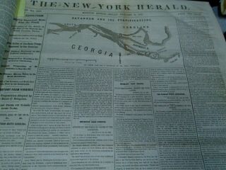 Newspaper York Herald,  Jan.  1 - March 31,  1861 Start Of Civil War 75,  Issues