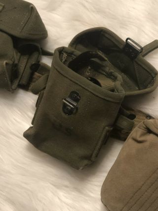 Vintage Case Small Arms US Ammunition Belt With Canteen DSA 100 - 69 - C - 0687 6