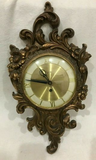 Syroco 8 Day Decorative Hanging Clock Made In Usa