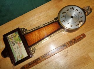 Vintage Sessions Wall Clock - Banjo - Mount Vernon - Burl Wood - Body Only - Usa
