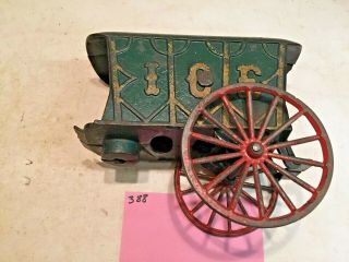 Vintage Toys Wilkins Hubley Ives Kenton,  Ice Wagon,  Cast Iron