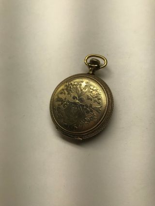 1895 STUNNING DESIGNED gold filled WALTHAM hunter case pocket watch 5