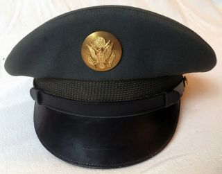 Vietnam - Era U.  S.  Army Dress Green Wool Hat W/ Eagle Badge,  Size 7 Alan Richman