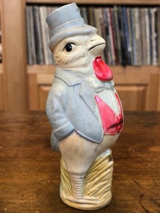 Antique Celluloid Toy Rattle Dressed Rooster Chicken Japan Easter