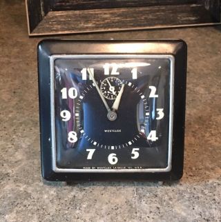 Is A Vintage Westclox Square Art Deco Style Alarm Clock