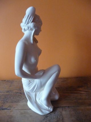 Nude Plaster Art Deco Figure 13.  5 4
