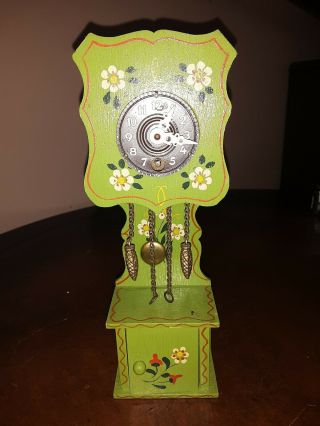Vintage Germany Mini Grandfather Clock Joseph Hauser