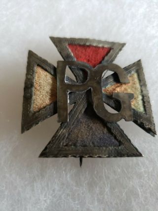 LARGE PROVOST GUARD,  POLICE OF CIVIL WAR 5TH HQ.  CORPS BADGE RED,  WHITE,  BLUE, 5