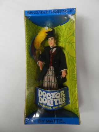 Vintage 1967 Mattel Doctor Dolittle Figure - Nos - W/ Polynesia The Parrot