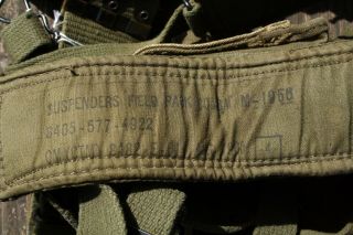 Vintage US Army Military Suspenders Ammo Pouches 1960s 8