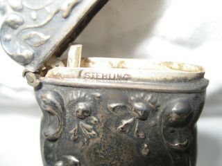 Antique - - - Vintage - - - Art Nouveau - - - Sterling Silver - - - Match Holder 5