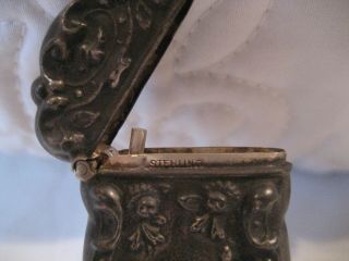 Antique - - - Vintage - - - Art Nouveau - - - Sterling Silver - - - Match Holder 7