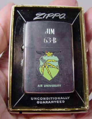 1963 Us Air Force Air University Zippo Lighter