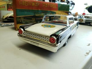 Vintage tin toy Highway patrol no 5657 Taiyo Japan friction great shape W/ 5