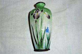 Japanese ? Oriental Cloissone Bud Vase Floral Design