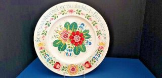 Solhaug Eleanor Ericson St.  Paul,  Mn 14 " Rosemaled Wood Plate Charger Per Lysne