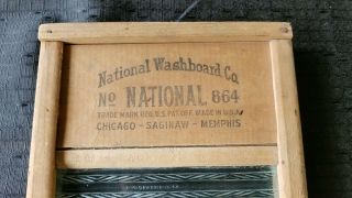 ANTIQUE NATIONAL WASHBOARD CO.  NO.  864 GLASS LINGERIE WASHBOARD 18 
