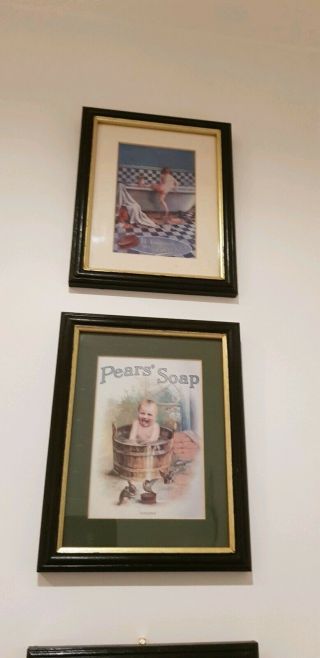 3 Pears Soap Vintage Picture Framed Bathroom L@@k Decorative Designer Pics