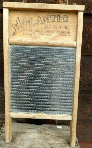 National Washboard Co.  Atlantic No.  510 Glass Ribs 24 