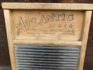 National Washboard Co.  Atlantic No.  510 Glass Ribs 24 