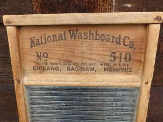 National Washboard Co.  Atlantic No.  510 Glass Ribs 24 
