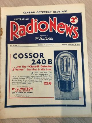 Australian Radio News Published by The Bulletin (12 x 1933 Magazines) 5