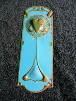 antique Art Nouveau door push 2