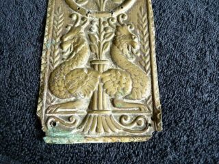 antique Art Nouveau door push 7