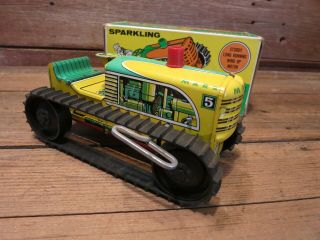 Vintage Antique Toy Tractor 5 Louis Marx Wind Up Tin Litho