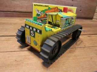VINTAGE ANTIQUE TOY TRACTOR 5 LOUIS MARX WIND UP TIN LITHO 4