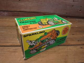 VINTAGE ANTIQUE TOY TRACTOR 5 LOUIS MARX WIND UP TIN LITHO 6