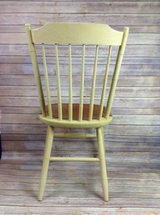 Classic Hitchcock Chair Solid Maple Stenciled Dining Chair Off White Pineapple 7