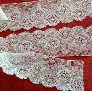 Wow Wide French Antique Lace Alencon Val Trim 1 Yard,  16 "