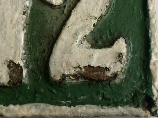 Vintage 1900 ' s Cast Iron Sign House Number 12 5