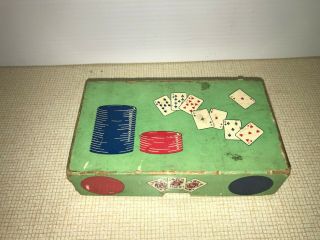 Vintage set of 100 Clay Poker Chips by US Playing Card Co. 2