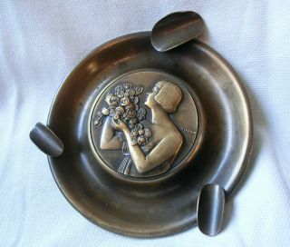 1920’s FRENCH ART DECO BRONZE CIGAR ASHTRAY - SIGNED P.  LENOIR 5