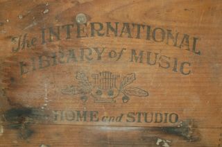 The International Library Of Music Wooden Crate Approx.  18 " X 13 " X 9 1/2 " Tall