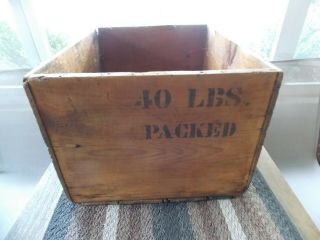 Antique advertising wood crate Wak - Em Up Coffee tin can box storage old 4