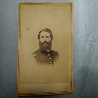 Signed CDV Captain Mark Poore 5th & 1st West Virginia Infantry 2