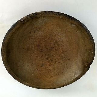 Primitive Wooden Wood Dough Fruit Bowl 11 " Vtg 1930 