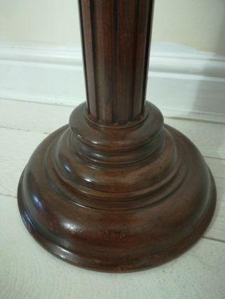 Antique plant stand mahogany jardiniere polished display pedestal 2