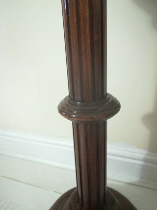 Antique plant stand mahogany jardiniere polished display pedestal 3